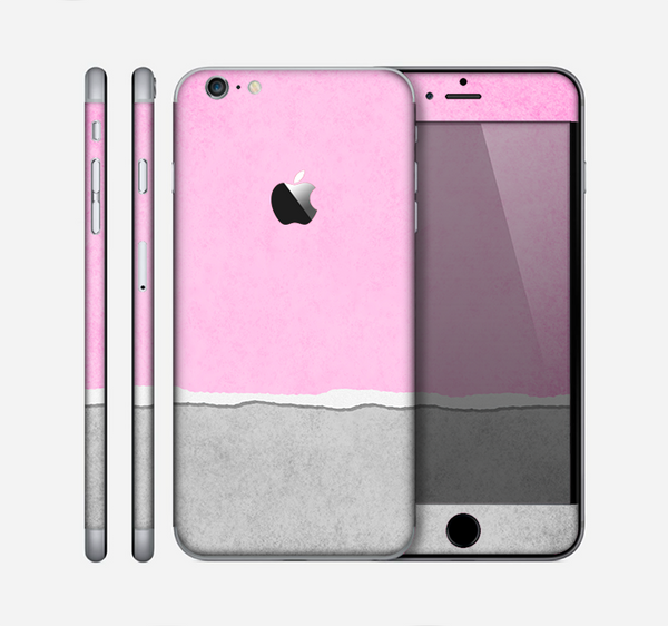 The Vintage Gray & Pink Texture Skin for the Apple iPhone 6 Plus