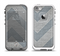 The Vintage Gray Textured Chevron Pattern Wide V3 Apple iPhone 5-5s LifeProof Fre Case Skin Set