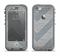 The Vintage Gray Textured Chevron Pattern Wide V3 Apple iPhone 5c LifeProof Nuud Case Skin Set