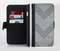 The Vintage Gray Textured Chevron Pattern Wide V3 Ink-Fuzed Leather Folding Wallet Credit-Card Case for the Apple iPhone 6/6s, 6/6s Plus, 5/5s and 5c
