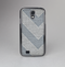 The Vintage Gray Textured Chevron Pattern Wide V3 Skin-Sert Case for the Samsung Galaxy S4