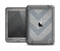 The Vintage Gray Textured Chevron Pattern Wide V3 Apple iPad Mini LifeProof Nuud Case Skin Set