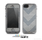 The Vintage Gray Textured Chevron Pattern Wide V3 Skin for the Apple iPhone 5c LifeProof Case