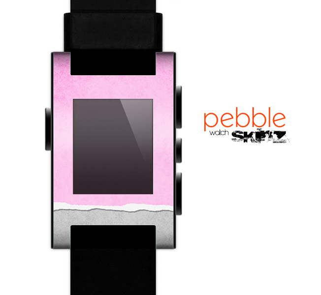 The Vintage Gray & Pink Texture Skin for the Pebble SmartWatch