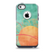 The Vintage Green Grunge Texture with Orange Skin for the iPhone 5c OtterBox Commuter Case