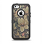 The Vintage Green Pastel Flower pattern Apple iPhone 5c Otterbox Defender Case Skin Set