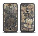The Vintage Green Pastel Flower pattern Apple iPhone 6/6s LifeProof Fre Case Skin Set