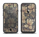 The Vintage Green Pastel Flower pattern Apple iPhone 6/6s Plus LifeProof Fre Case Skin Set