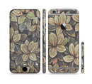 The Vintage Green Pastel Flower pattern Sectioned Skin Series for the Apple iPhone 6/6s Plus