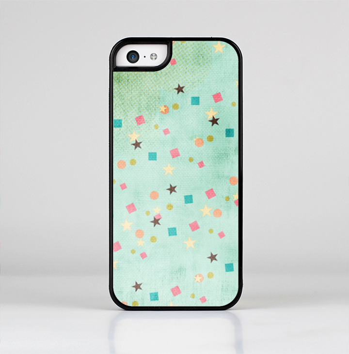 The Vintage Green Shapes Skin-Sert Case for the Apple iPhone 5c