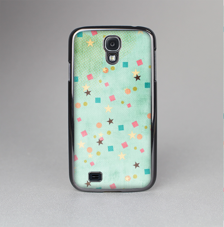The Vintage Green Shapes Skin-Sert Case for the Samsung Galaxy S4