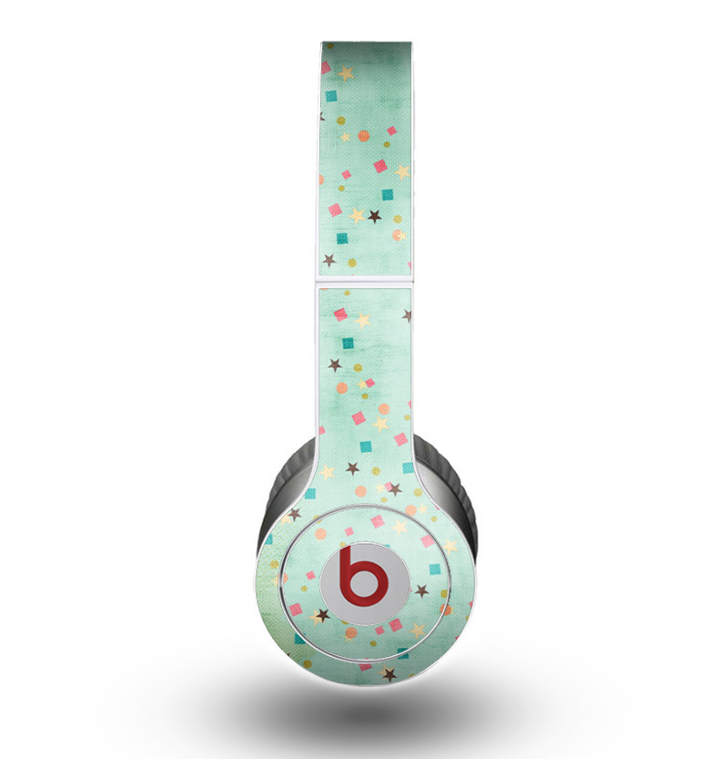 The Vintage Green Shapes Skin for the Beats by Dre Original Solo-Solo HD Headphones