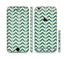 The Vintage Green & Tan Chevron Pattern Sectioned Skin Series for the Apple iPhone 6/6s Plus