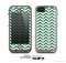 The Vintage Green & Tan Chevron Pattern Skin for the Apple iPhone 5c LifeProof Case