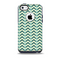 The Vintage Green & Tan Chevron Pattern Skin for the iPhone 5c OtterBox Commuter Case