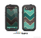 The Vintage Green & Tan Chevron Pattern V3 Skin For The Samsung Galaxy S3 LifeProof Case