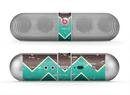 The Vintage Green & Tan Chevron Pattern V2 Skin for the Beats by Dre Pill Bluetooth Speaker