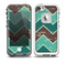 The Vintage Green & Tan Chevron Pattern V2 Skin for the iPhone 5-5s fre LifeProof Case