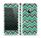 The Vintage Green & Tan Chevron Pattern V4 Skin Set for the Apple iPhone 5