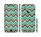 The Vintage Green & Tan Chevron Pattern V4 Sectioned Skin Series for the Apple iPhone 6 Plus