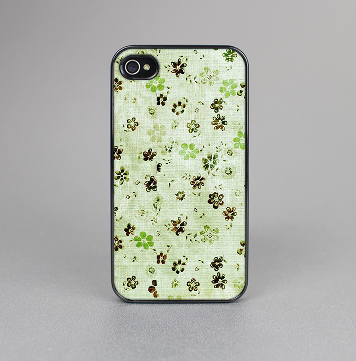 The Vintage Green Tiny Floral Skin-Sert for the Apple iPhone 4-4s Skin-Sert Case