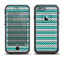 The Vintage Green & White Chevron Pattern V4 Apple iPhone 6/6s LifeProof Fre Case Skin Set