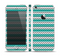 The Vintage Green & White Chevron Pattern V4 Skin Set for the Apple iPhone 5