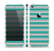 The Vintage Green & White Chevron Pattern V4 Skin Set for the Apple iPhone 5s