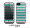 The Vintage Green & White Chevron Pattern V4 Skin for the Apple iPhone 5c LifeProof Case