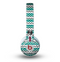 The Vintage Green & White Chevron Pattern V4 Skin for the Beats by Dre Mixr Headphones