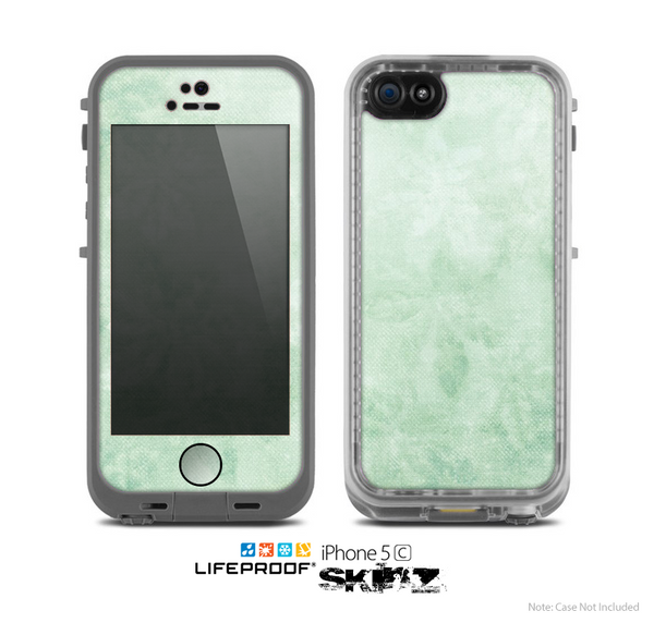 The Vintage Grungy Green Surface Skin for the Apple iPhone 5c LifeProof Case