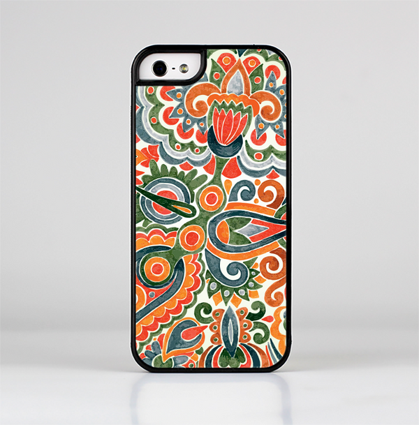 The Vintage Hand-Painted Coral Abstract Pattern Skin-Sert Case for the Apple iPhone 5/5s