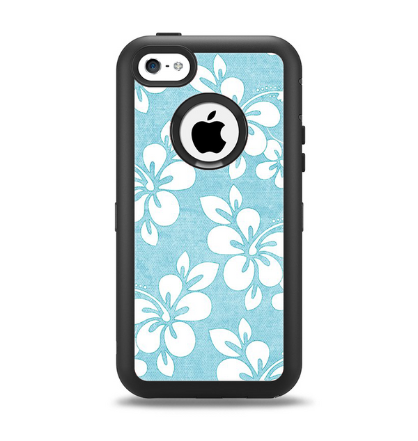 The Vintage Hawaiian Floral Apple iPhone 5c Otterbox Defender Case Skin Set