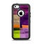 The Vintage Highlighted Panels of Color Apple iPhone 5c Otterbox Defender Case Skin Set