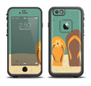 The Vintage His & Her Flip Flops Beach Scene Apple iPhone 6/6s LifeProof Fre Case Skin Set
