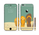 The Vintage His & Her Flip Flops Beach Scene Sectioned Skin Series for the Apple iPhone 6s