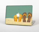 The Vintage His & Her Flip Flops Beach Scene Skin Set for the Apple MacBook Air 13"