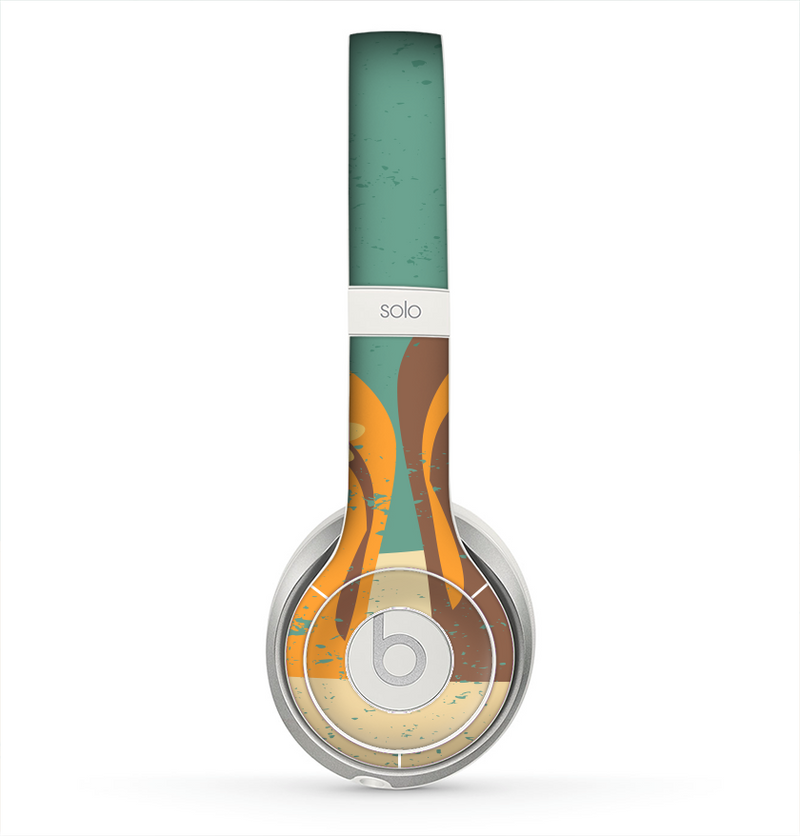 The Vintage His & Her Flip Flops Beach Scene Skin for the Beats by Dre Solo 2 Headphones