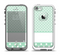 The Vintage Light Green Polka Dot With White Strip Apple iPhone 5-5s LifeProof Fre Case Skin Set