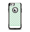 The Vintage Light Green Polka Dot With White Strip Apple iPhone 6 Otterbox Commuter Case Skin Set