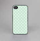 The Vintage Light Green Polka Dot With White Strip Skin-Sert for the Apple iPhone 4-4s Skin-Sert Case