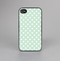 The Vintage Light Green Polka Dot With White Strip Skin-Sert for the Apple iPhone 4-4s Skin-Sert Case