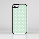The Vintage Light Green Polka Dot With White Strip Skin-Sert Case for the Apple iPhone 5c