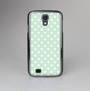 The Vintage Light Green Polka Dot With White Strip Skin-Sert Case for the Samsung Galaxy S4