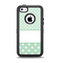 The Vintage Light Green Polka Dot With White Strip copy Apple iPhone 5c Otterbox Defender Case Skin Set