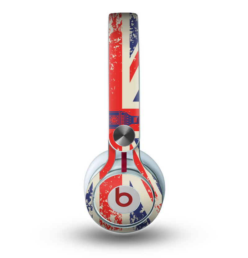 The Vintage London England Flag Skin for the Beats by Dre Mixr Headphones