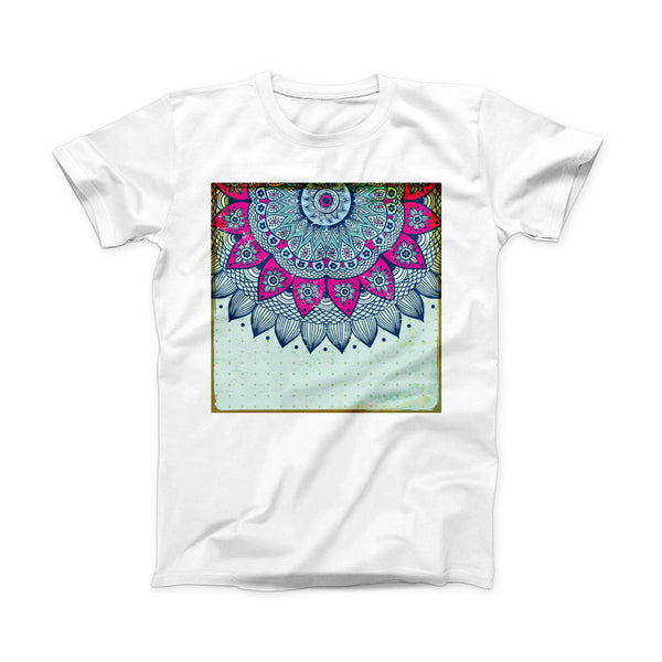 The Vintage Mandala ink-Fuzed Front Spot Graphic Unisex Soft-Fitted Tee Shirt
