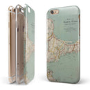 The Vintage Map of Cape Cod iPhone 6/6s or 6/6s Plus 2-Piece Hybrid INK-Fuzed Case