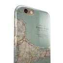 The Vintage Map of Cape Cod iPhone 6/6s or 6/6s Plus 2-Piece Hybrid INK-Fuzed Case