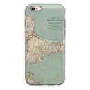The Vintage Map of Cape Cod iPhone 6/6s or 6/6s Plus 2-Piece Hybrid INK-Fuzed Case